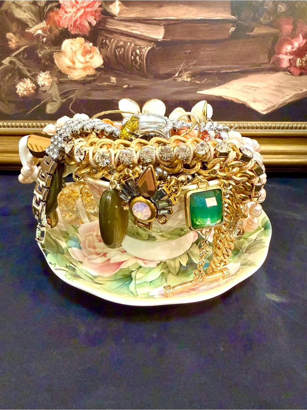 Vintage Whimsical Jewelry Teacup 🧚🩷🧚